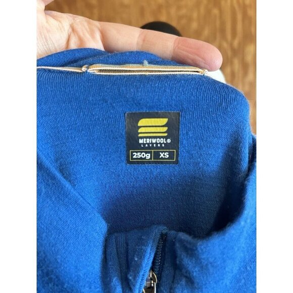 Meriwool Layers Women’s 1/2 Zip Sweater Size XS 250g Merino Wool Electric Blue - Picture 7 of 10
